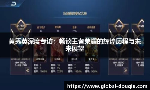 黄秀英深度专访：畅谈王者荣耀的辉煌历程与未来展望